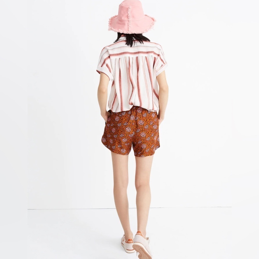 Madewell pull-on Floral Brown Women's Shorts - Picture 3 of 6
